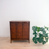 Mid Century Walnut Highboy w/ Arches