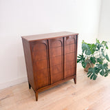 Mid Century Walnut Highboy w/ Arches