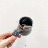 9 oz Overlaid Mug in Lapis/Chartreuse