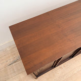 Mid Century Walnut Low Dresser w/ Arches