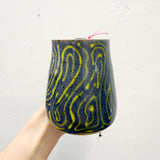 9 oz Overlaid Mug in Lapis/Chartreuse