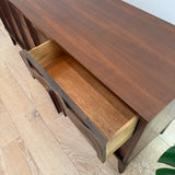 Mid Century Walnut Low Dresser w/ Arches