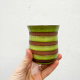 8 oz Striped Wine Cup in Saffron (Red)