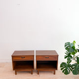 Pair of Walnut Nightstands w/ Formica Tops