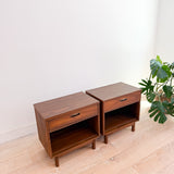 Pair of Walnut Nightstands w/ Formica Tops