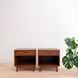 Pair of Walnut Nightstands w/ Formica Tops