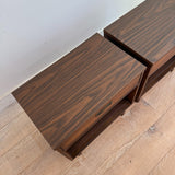 Pair of Walnut Nightstands w/ Formica Tops