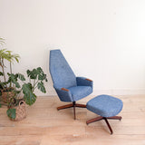 Adrian Pearsall Swivel Lounge Chair + Ottoman