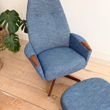 Adrian Pearsall Swivel Lounge Chair + Ottoman