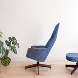 Adrian Pearsall Swivel Lounge Chair + Ottoman