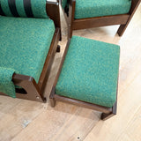 Pair of Mid Century Lounge Chairs + Ottoman