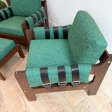Pair of Mid Century Lounge Chairs + Ottoman