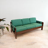 Mid Century Sofa w/ New Green Upholstery