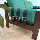 Mid Century Sofa w/ New Green Upholstery