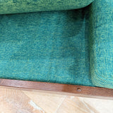 Mid Century Sofa w/ New Green Upholstery