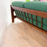 Mid Century Sofa w/ New Green Upholstery