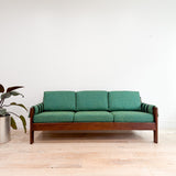 Mid Century Sofa w/ New Green Upholstery