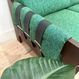 Mid Century Sofa w/ New Green Upholstery