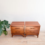 Pair Mid Century Nightstands