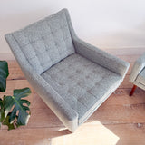 Pair of Vintage Tufted Back Lounge Chairs