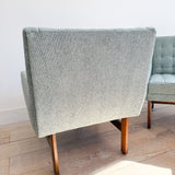 Pair of Vintage Tufted Back Lounge Chairs