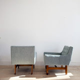 Pair of Vintage Tufted Back Lounge Chairs