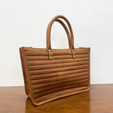 Structured Tote - Burgundy/White