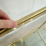 Vintage Brass + Glass Etagere