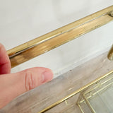 Vintage Brass + Glass Etagere