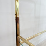 Vintage Brass + Glass Etagere