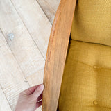 Danish Teak Sofa - New Mustard Upholstery