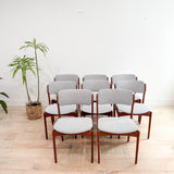 Set of 8 Teak Erik Buch Dining Chairs