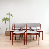 Set of 8 Teak Erik Buch Dining Chairs