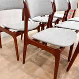 Set of 8 Teak Erik Buch Dining Chairs