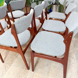 Set of 8 Teak Erik Buch Dining Chairs