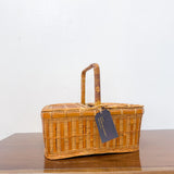 Wood/Wicker Lidded Basket