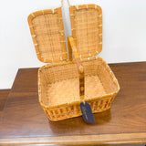 Wood/Wicker Lidded Basket