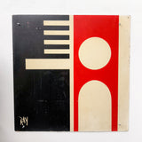 Black and Red Masonite Panel