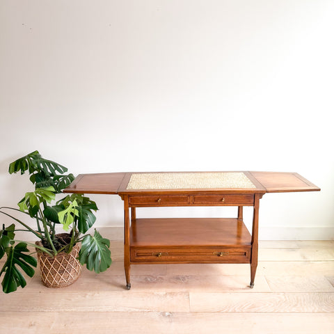 White Furniture Co Fold Down Bar Cart