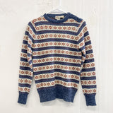 70s GEORGIOS Fair Isle Sweater- Small