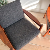 Danish Teak Sofa + Chair Set - New Upholstery