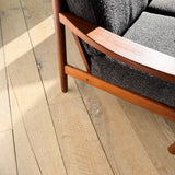 Danish Teak Sofa + Chair Set - New Upholstery