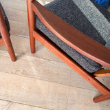 Danish Teak Sofa + Chair Set - New Upholstery