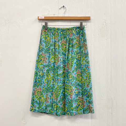 1960s Paisley Floral Skirt
