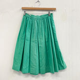50s Cotton Green Skirt XS -As Is
