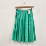 50s Cotton Green Skirt XS -As Is