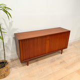 J Clausen for Brande Teak Tambour Door Buffet