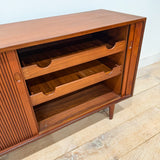 J Clausen for Brande Teak Tambour Door Buffet