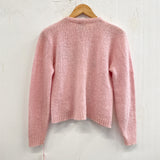 1950s Wool/Mohair Pink Cardigan- Hand Darned