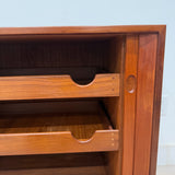 J Clausen for Brande Teak Tambour Door Buffet